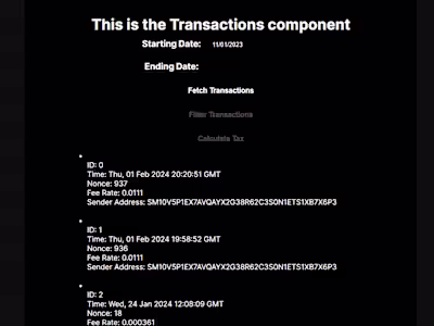 STX Taxation Tool