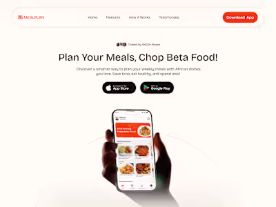 A Mealplan Framer Website