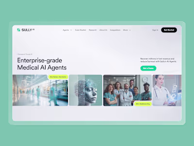 UI/UX Design for Enterprise-Grade Medical AI Agent Platform