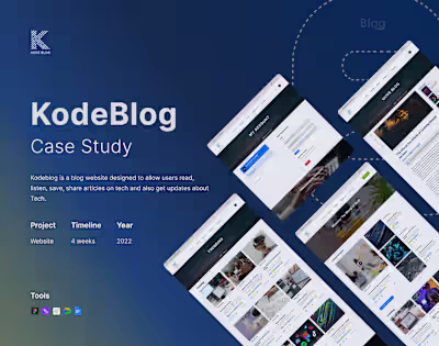 KodeBlog Case Study :: Behance
