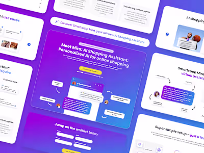 Landing Page Design for AI Shopping Assistant Feature (SaaS)