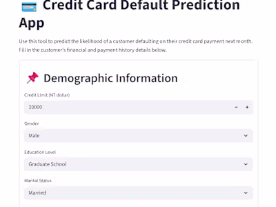 Loan Default Predictor App Development