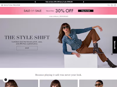 Shopify Theme Development for Boston Proper