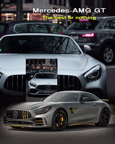Mercedes Benz AMG GT Poster Design