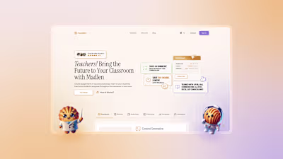 Framer website project for Madlen AI 