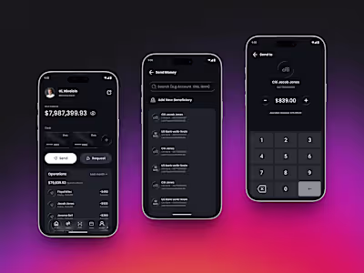 Modern Fintech App Transaction Screen