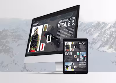 The North Face Steep Series Microsite Development
