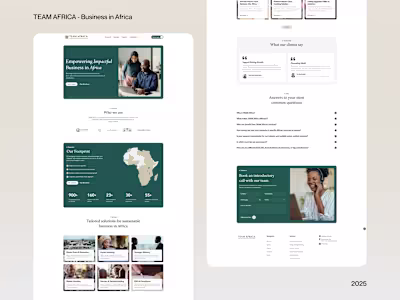 Framer Website Optimization for Team Africa