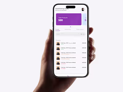 Product Management App (Mobile UI Design)