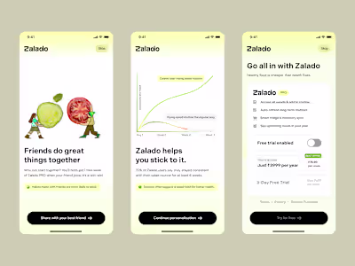 Zalado® — Upgrade & Referral Flow Last week, I’ve been worki...
