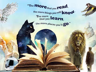 Wall Design/Illustration for school library 