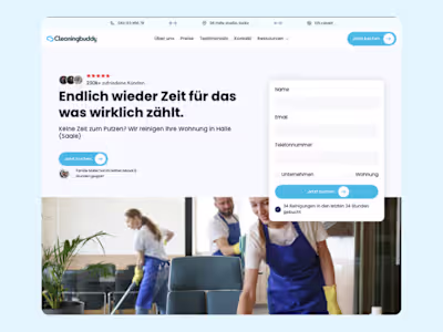 Cleaning Buddy Framer Development Website