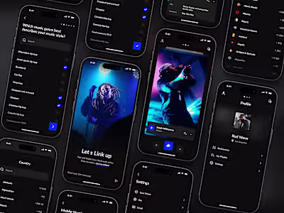 Link Up – Where Beats Meet Bars App Design