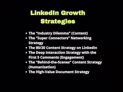 Of these 6 LinkedIn growth strategies (Industry Dilemma, 80/...