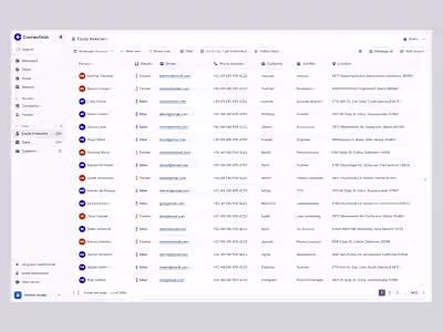 Contact Management Flow Design for CRM Web App