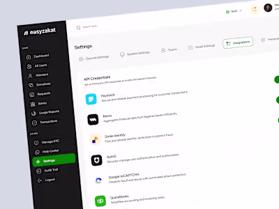 Seamless connections, clean and intuitive Integrations
