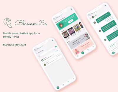 Blossom Co - Mobile Sales chatbot on Behance