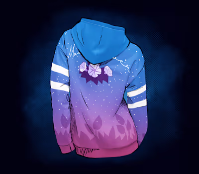 Bright Moonflower Hoodie Design