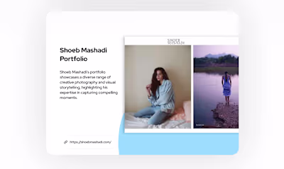 Portfolio Website Development for Shoeb Mashadi
