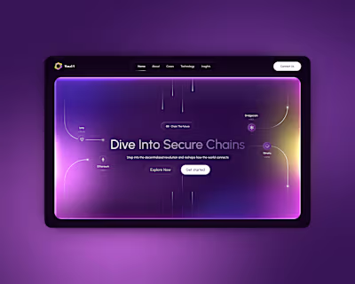 Hero section for a decentralised crypto platform. Played wit...