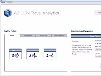 Agilion - Angular Web Application -  Data Analytics -  Travel kI