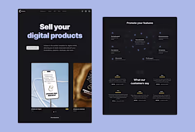 eCommerce Framer template