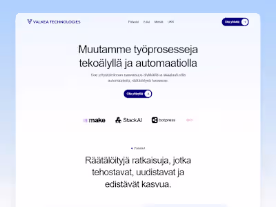 Valkea Technologies - Web Design & Framer Development