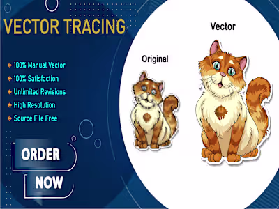 I will vector trace your image or logo in vector format