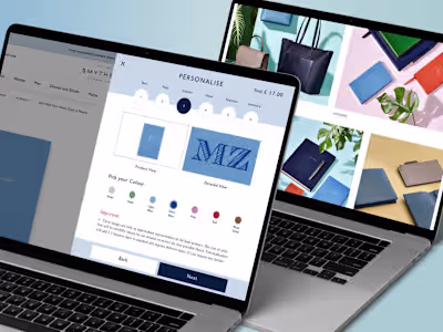 Smythson Redesign — Personalisation Journey