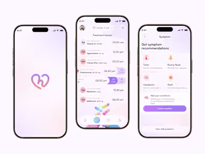 Human Health Tracker Mobile App Design UI/UX