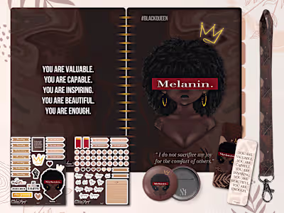 Melanin Planner & Merch