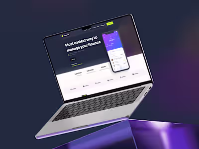 Finance Management Website Design for Squared
