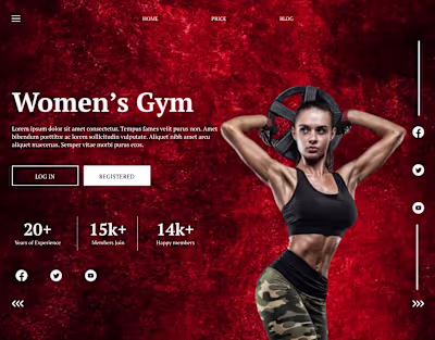 GYM FITNESS WEBSITE HERO SECTION