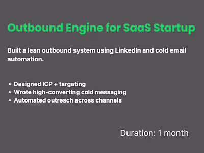 Outbound System for SaaS Startup