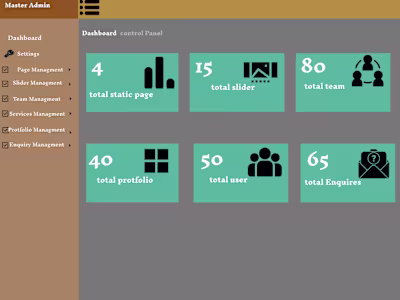 admin panel design