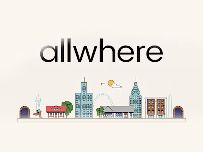 allwhere, a landing page for a hiring software.
