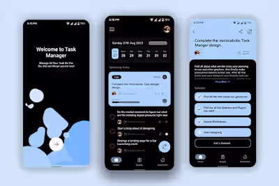 Minimalistic Task Manager UI :: Behance