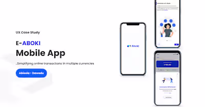 E-Aboki Fintech Mobile Application- Case study on Behance
