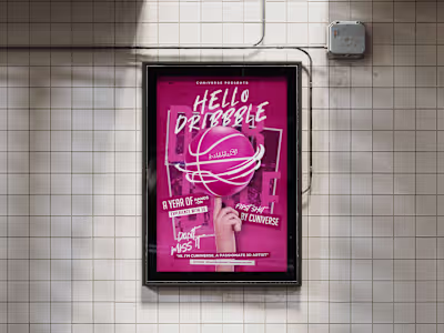 3D Character & Poster: For Dribbble Shoot