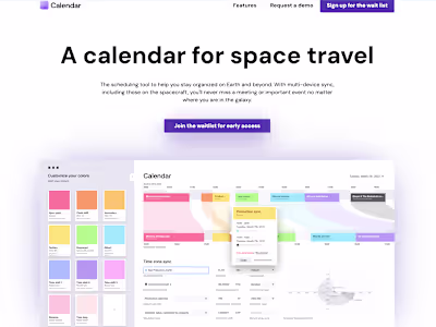 Calendar App Website