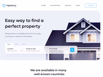 Real Estate Landing Page Design 