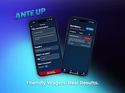 Ante Up – Social Betting App Development