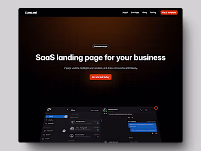 SaaS website template for modern businesses