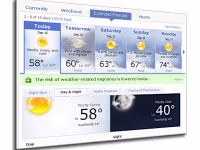 Weather forecasting app