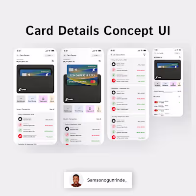 Card Details Concept UI :: Behance