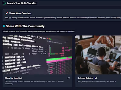 Launch Your Bolt Checklist
