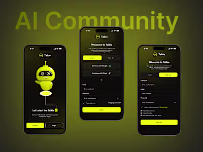 AI Community App Onboarding Design