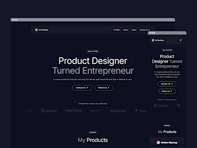 My personal website - Framer design + development