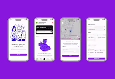Conka Logistics App Interface Design