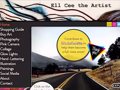 Ell Cee The Artist website